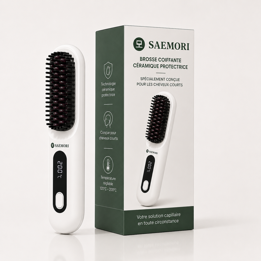 Brosse coiffante pour cheveux courts