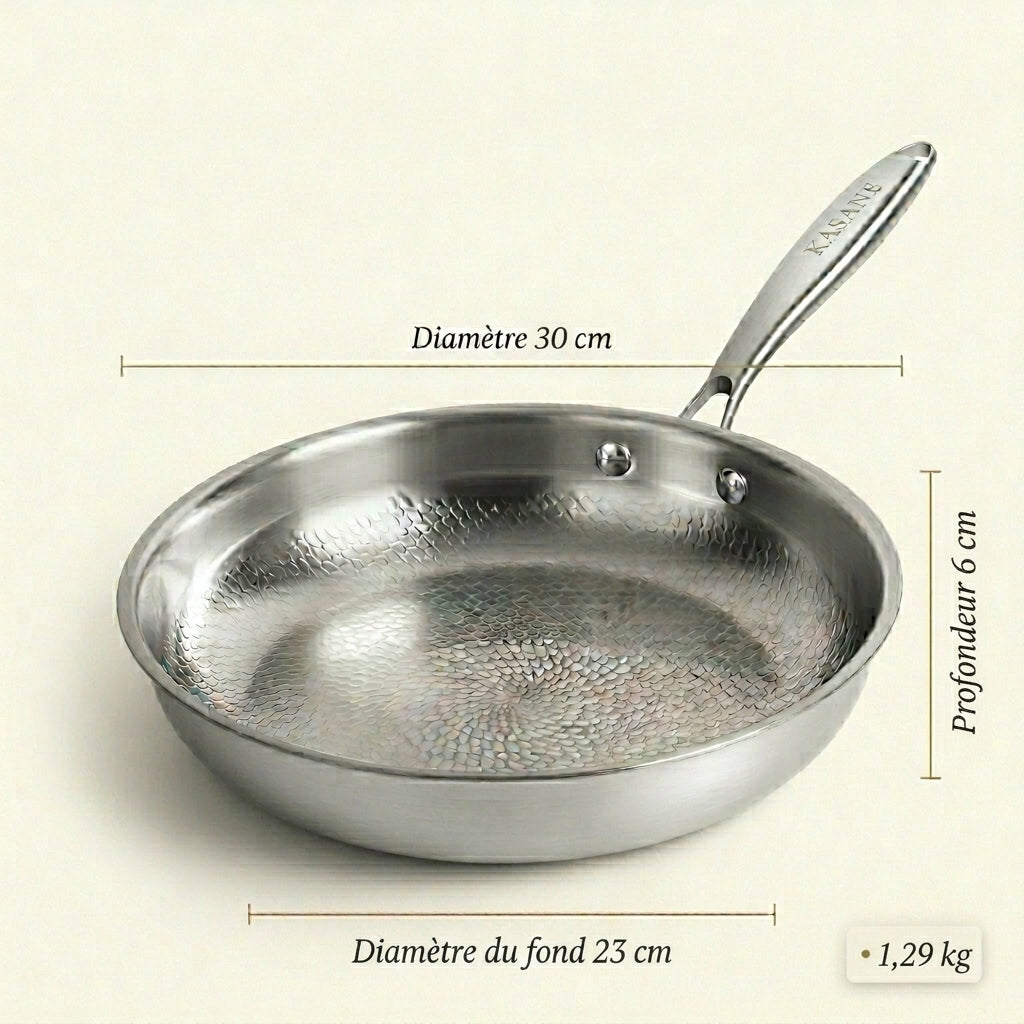 Poêle en titane martelée - 30cm