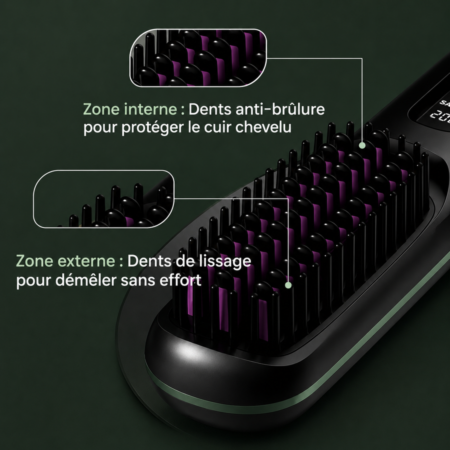 Brosse coiffante pour cheveux courts