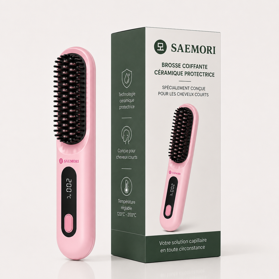 Brosse coiffante pour cheveux courts