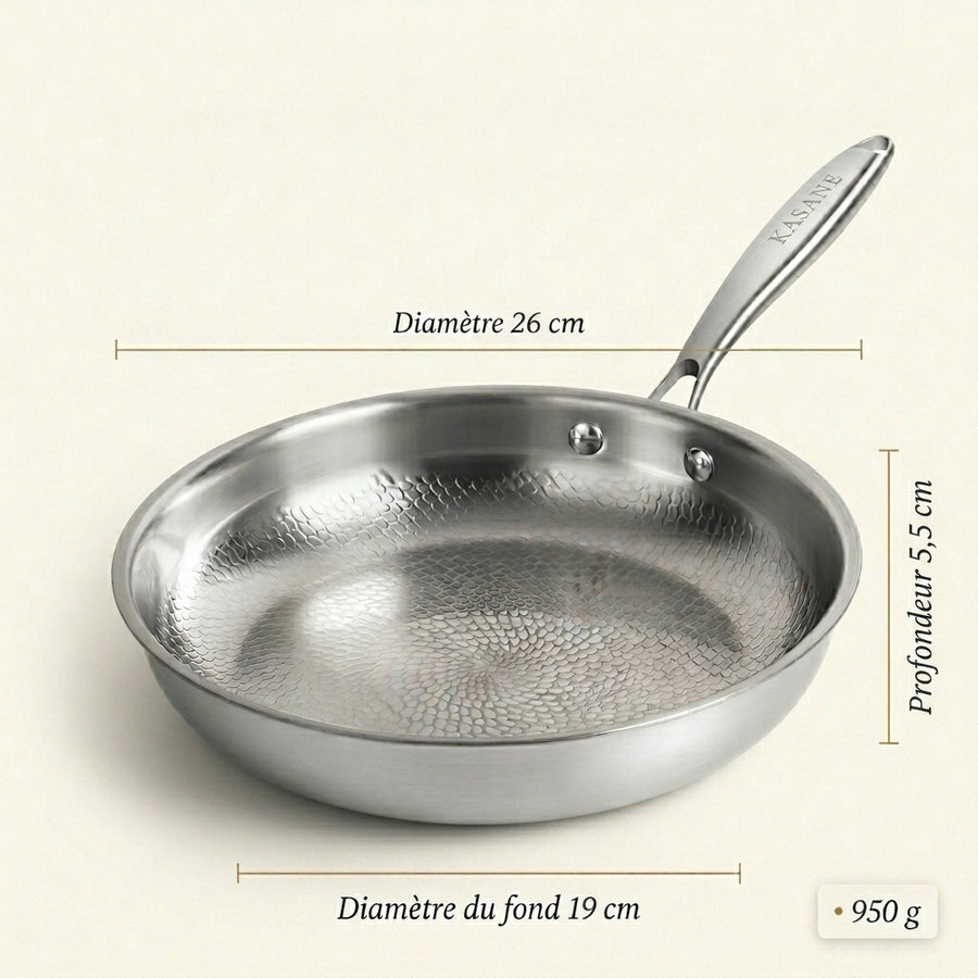 Poêle en titane martelée - 26cm