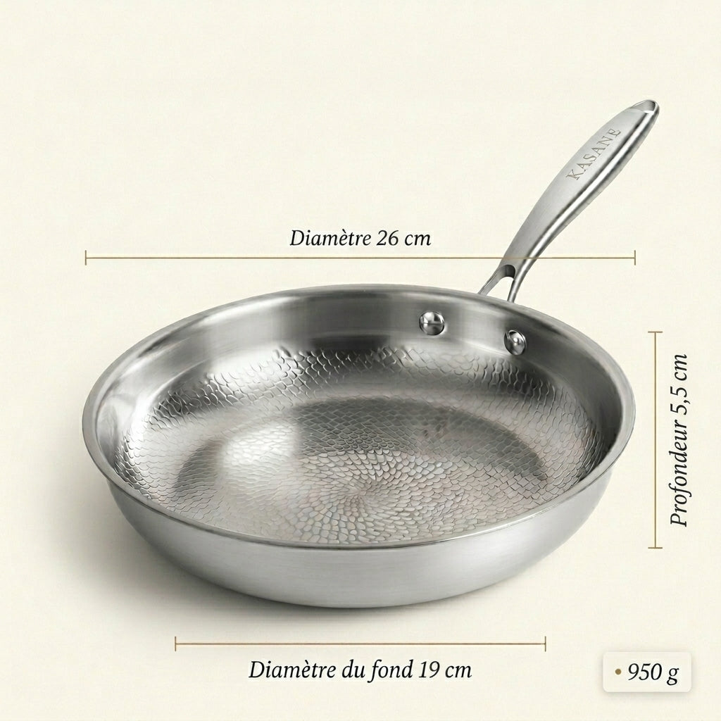 Poêle en titane martelée - 26cm