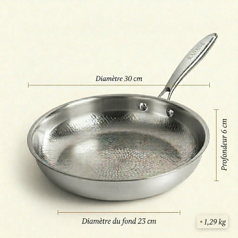 Poêle en titane martelée - 30cm