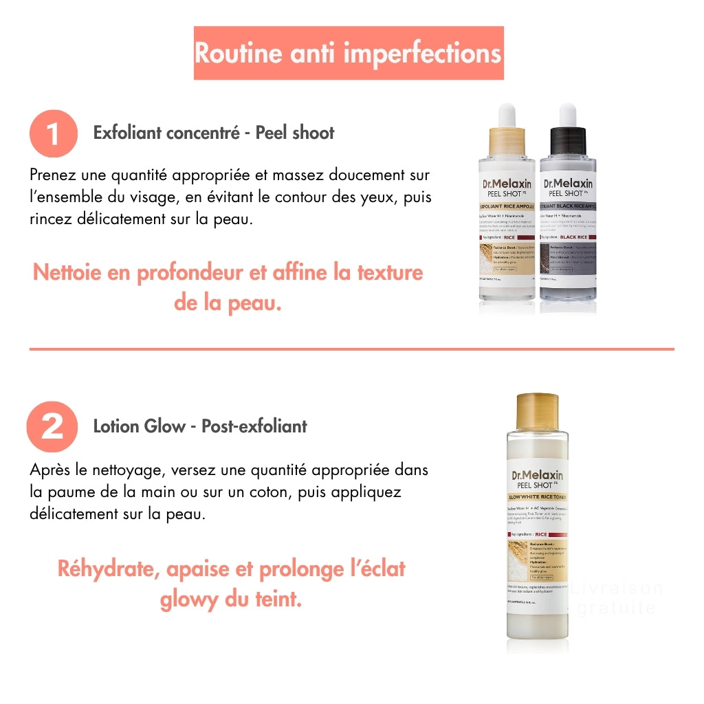 Gamme routine anti imperfections - Peel shoot