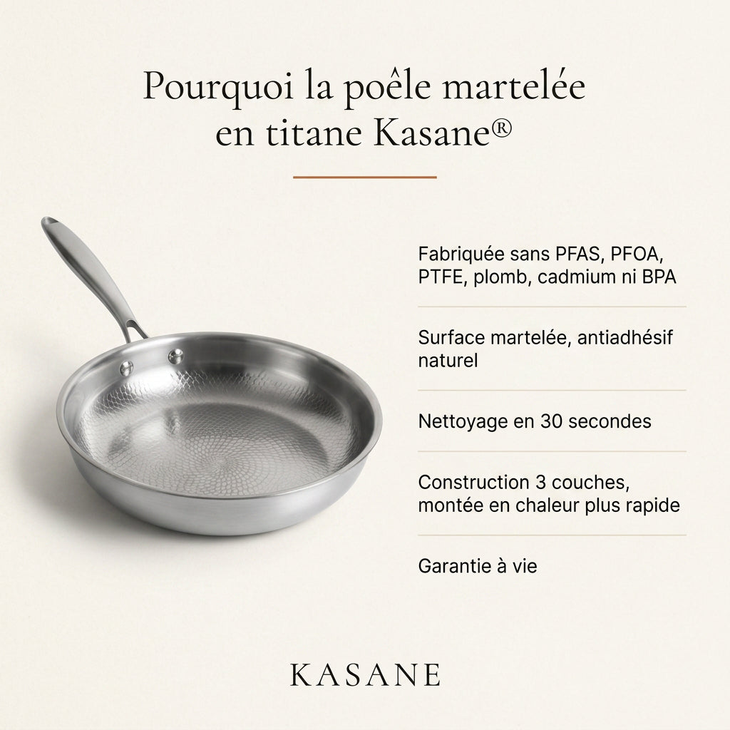 Poêle en titane martelée - 30cm