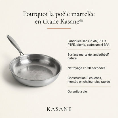 Poêle en titane martelée - 30cm